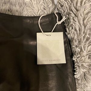 REED KRAKOFF  LEATHER SKIRT